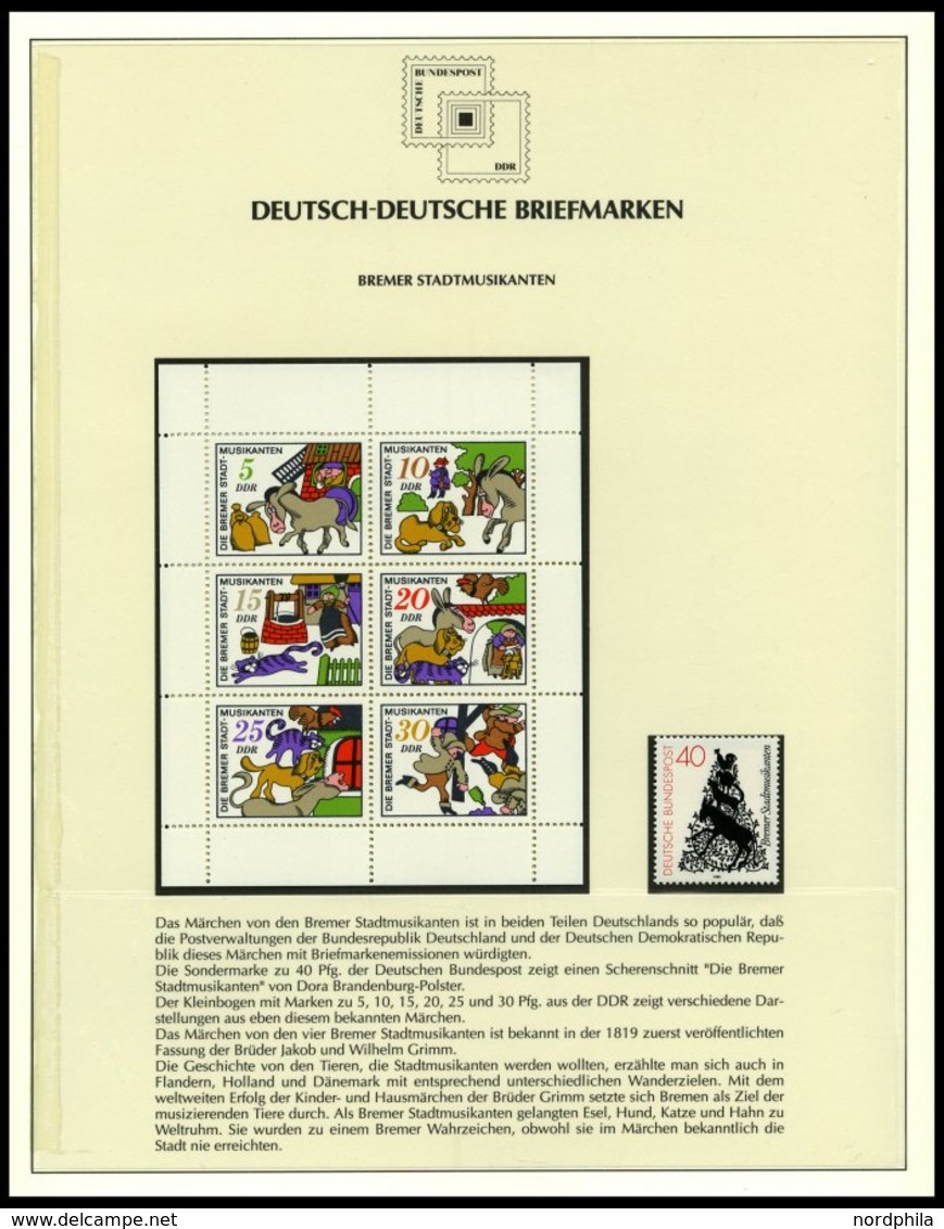 SONSTIGE MOTIVE **,Brief,o , Deutsch-Deutsche Briefmarken auf Siegerseiten im Album und einem Leitzordner mit Einzelmark