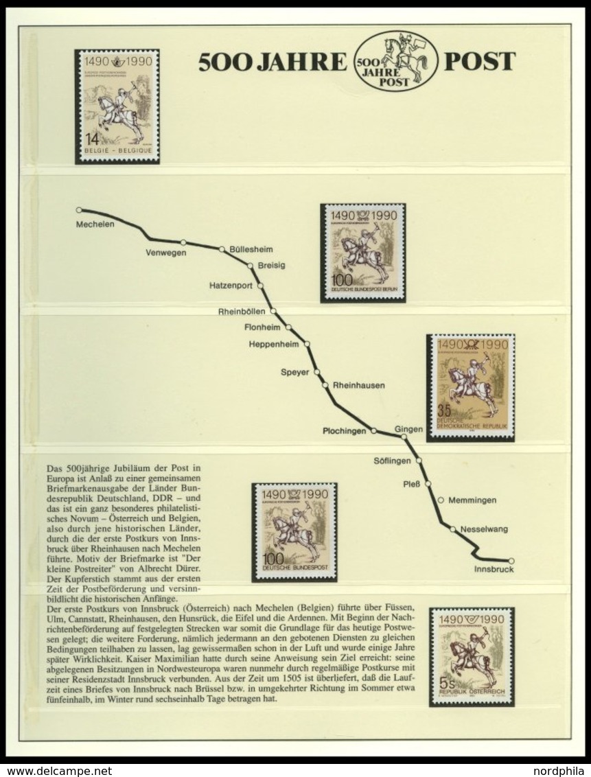 SONSTIGE MOTIVE **,Brief,o , 500 Jahre Post Auf Siegerseiten In 3 Alben Und Einem Leitzordner Mit Einzelmarken, Maximumk - Ohne Zuordnung