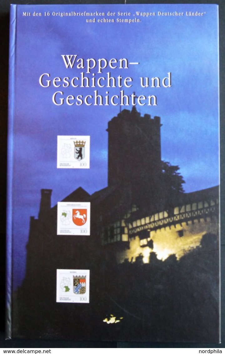 SONSTIGE MOTIVE Wappen-Geschichte Und Geschichten Mit Den 16 Originalbriefmarken Der Serie Wappen Deutscher Länder, Hera - Non Classés