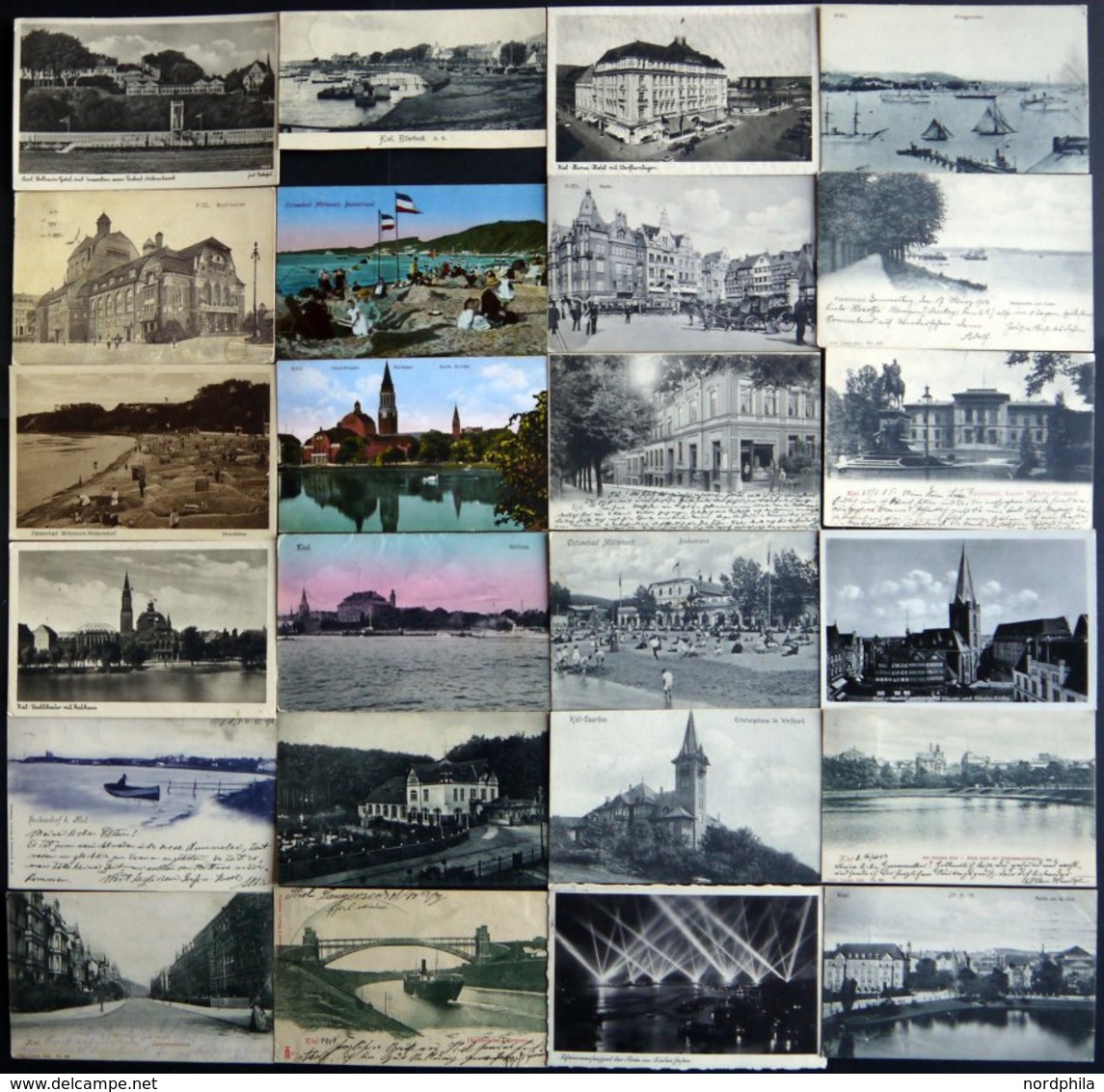 ALTE POSTKARTEN - DEUTSCH KIEL, 60 Verschiedene Ansichtskarten, Dabei Seltene Motive Und Farbige Karten - Altri & Non Classificati