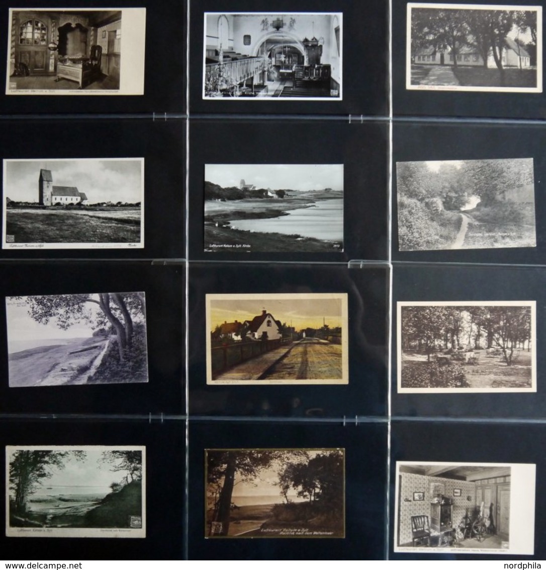 ALTE POSTKARTEN - DEUTSCH SYLT - Keitum, Sammlung Von 51 Verschiedenen Ansichtskarten Im Briefalbum, Dabei 5 Farbige Und - Other & Unclassified