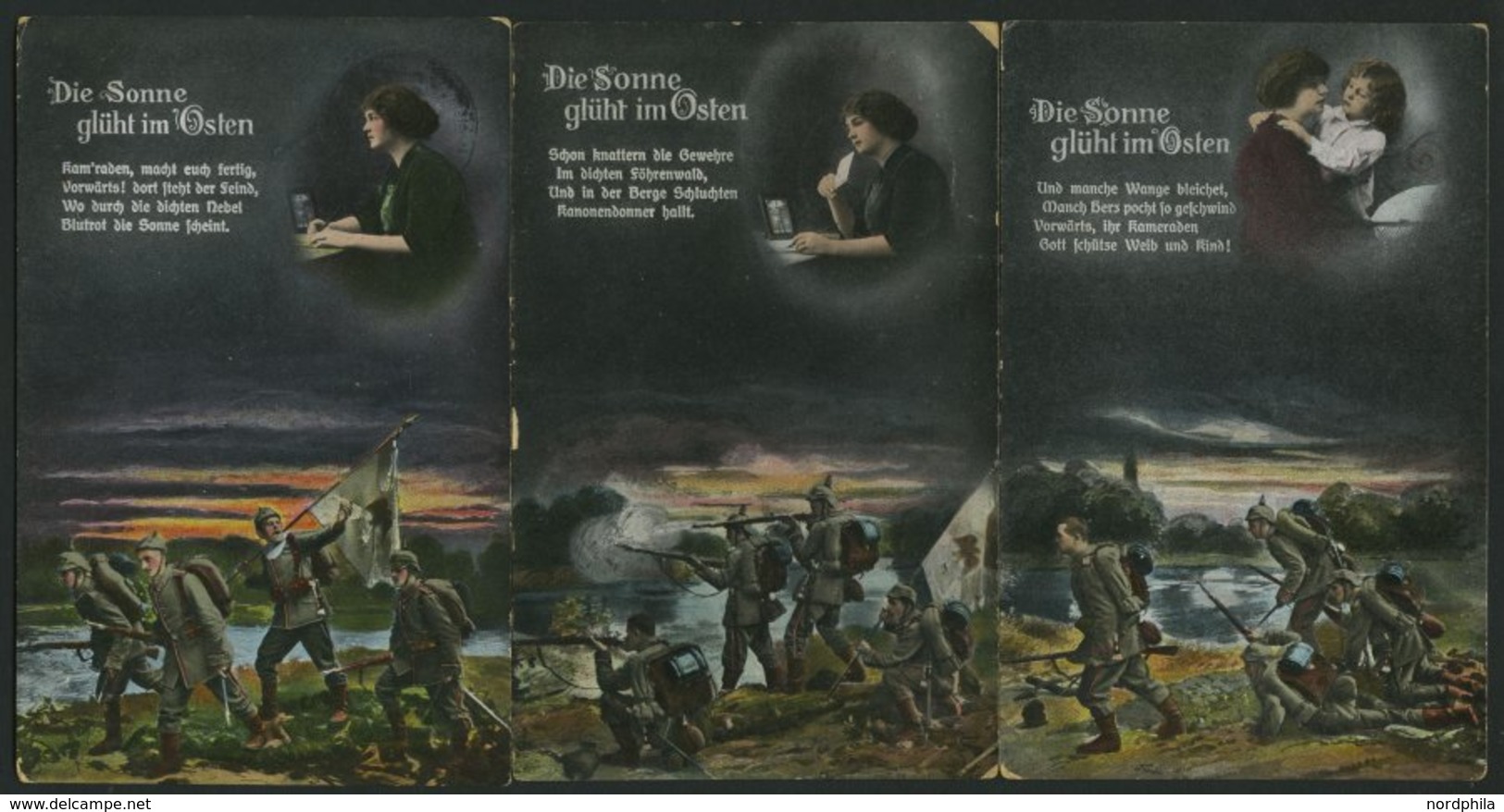 ALTE POSTKARTEN - BALTISC Die Sonne Glüht Im Osten, 3 Verschiedene Karten Der Serie: Nr. 5678II, IV Und VI, Feldpostkart - Altri & Non Classificati