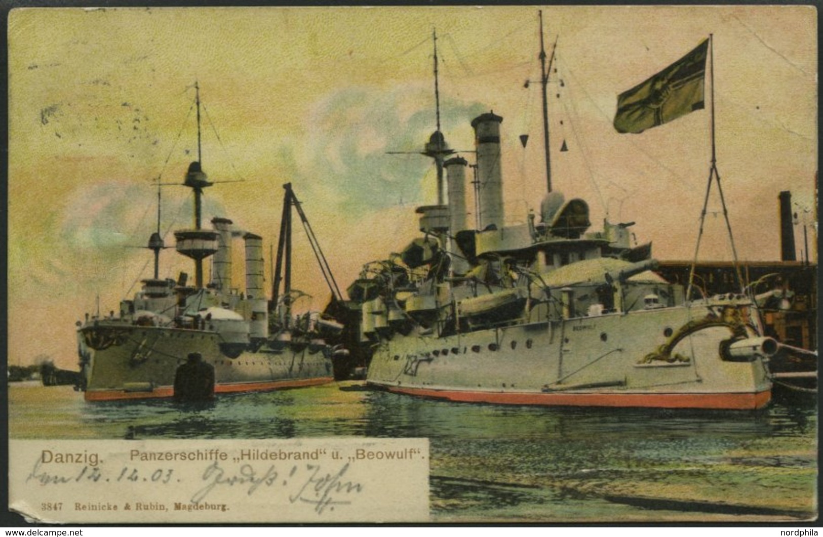 ALTE POSTKARTEN - SCHIFFE KAISERL. MARINE BIS 1918 S.M.S. Hildebrand, 3 Karten, Meist Gebraucht - Warships