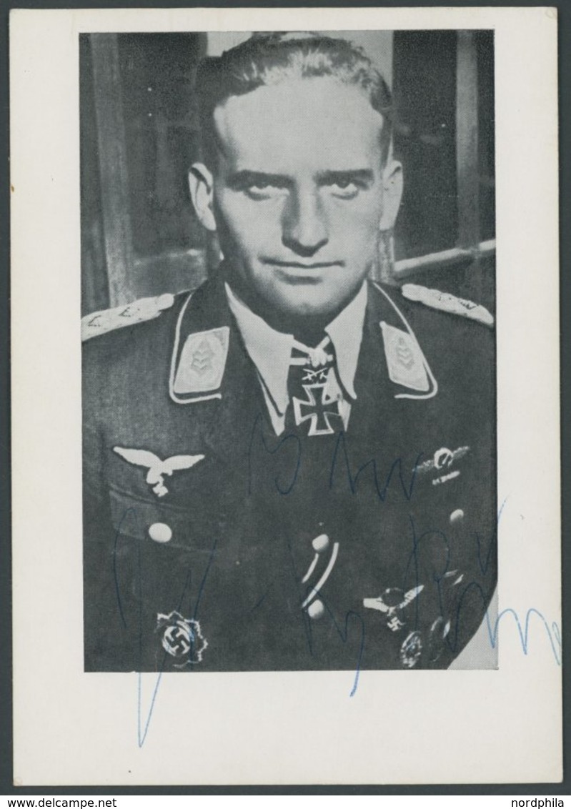 ALTE POSTKARTEN - PERSÖNLICHKEITEN HANS-ULRICH RUDEL (1916-1982), Höchst Dekorierter Soldat, Porträtkarte Mit Widmung Un - Acteurs