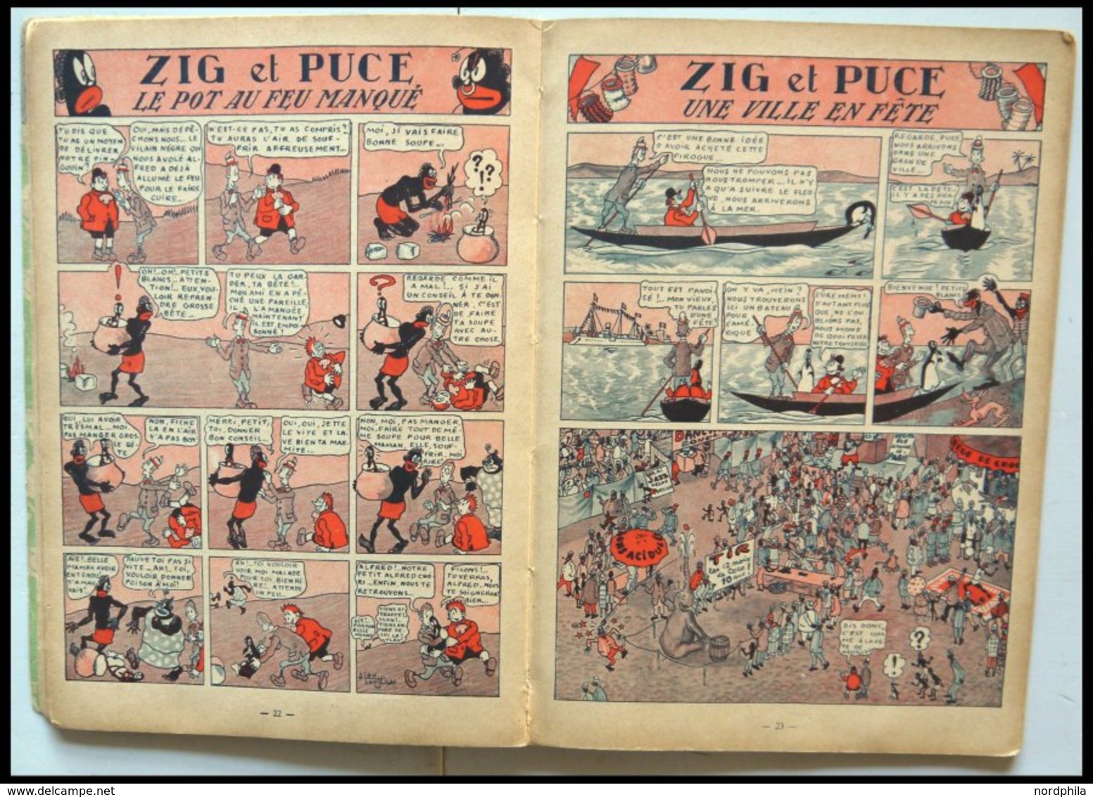 SACHBÜCHER 1928, Großformatiges Comic-Buch Zig Et Puce Millionnaires (40 Seiten) Von Saint Organ (1895-1974) Dem Begründ - Autres & Non Classés