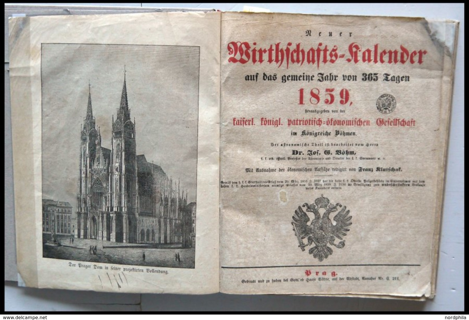 SACHBÜCHER Neuer Wirtschaftskalender 1865 - Auf Das Gemeine Jahr Von 365 Tagen Der K.k. Partiotisch - ökonomischen Gesel - Other & Unclassified