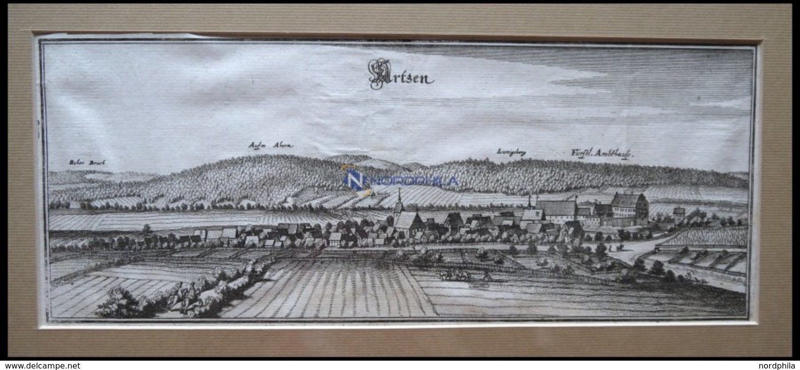 AERZEN, Gesamtansicht, Kupferstich Von Merian Um 1645 - Lithographies