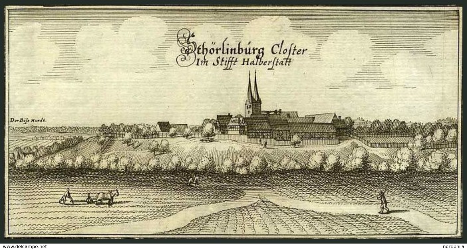 HALBERSTADT/SACHS.: Kloster Störlinburg, Kupferstich Von Merian Um 1645 - Lithographies
