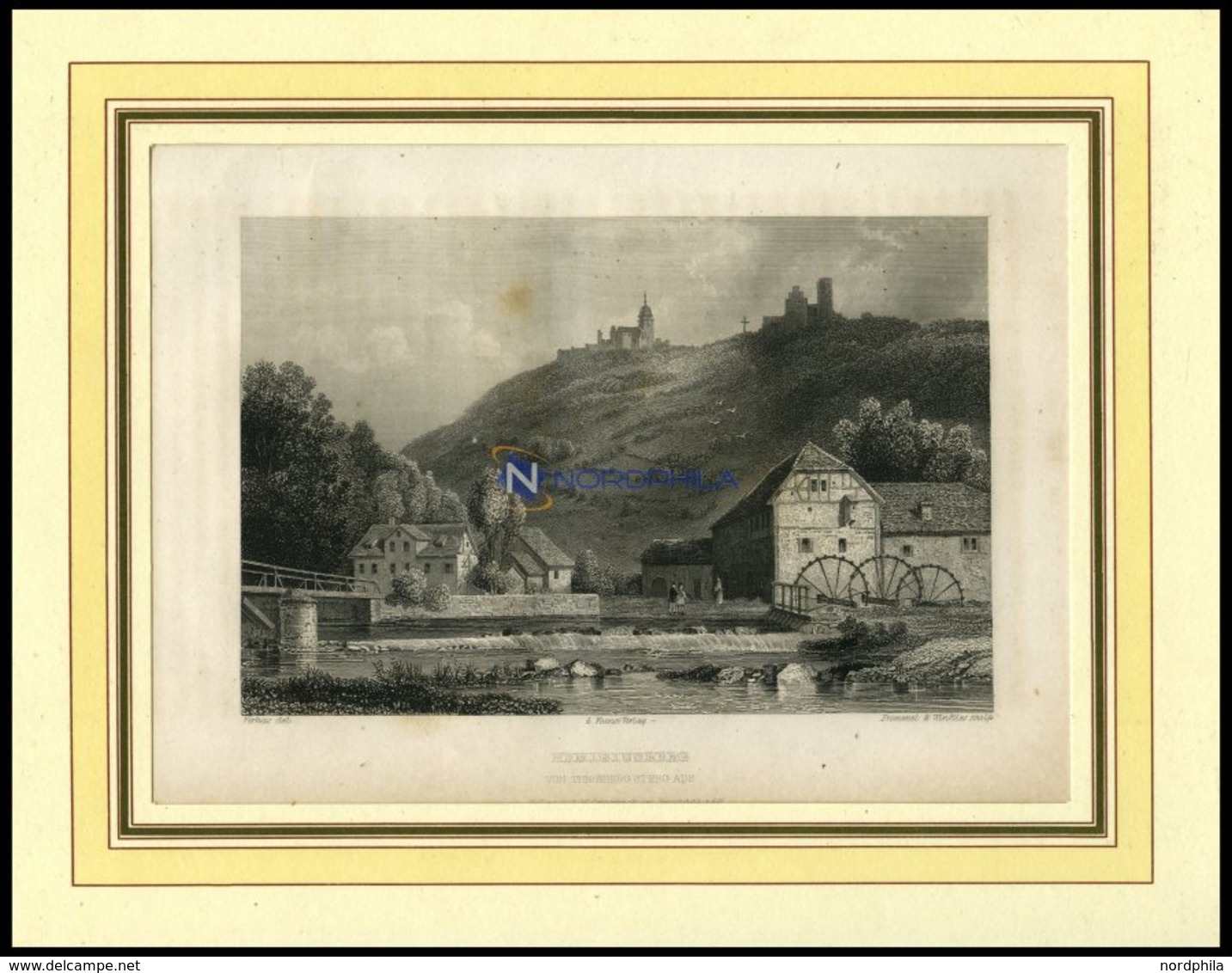 REMIGIUSBERG, Gesamtansicht, Stahlstich Aus Romantische Rheinpfalz Um 1840 - Litografia