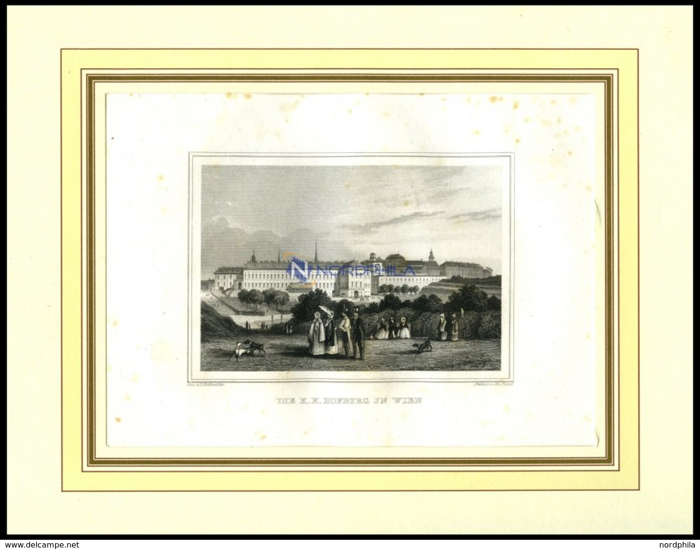 WIEN: Die K.K. Hofburg, Stahlstich Von Hoffmeister/Poppel, 1840 - Lithographies