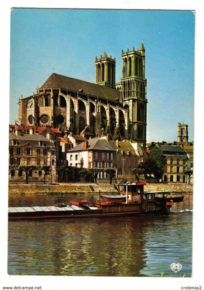 78 Mantes La Jolie N°5 La Collégiale La Tour St Maclou En 1980 VOIR ZOOM Belle Péniche Beau Plan - Mantes La Jolie