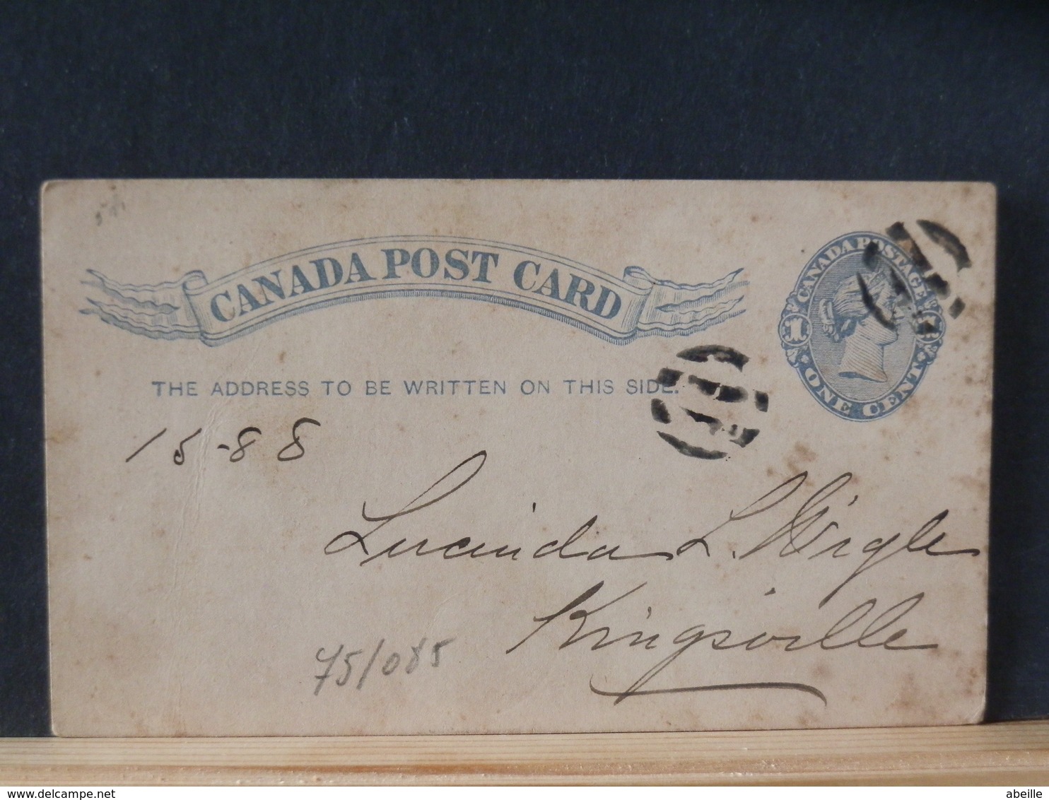 75/085       CP CANADA  PIQUAGE PRIVE  1890 - 1860-1899 Reinado De Victoria