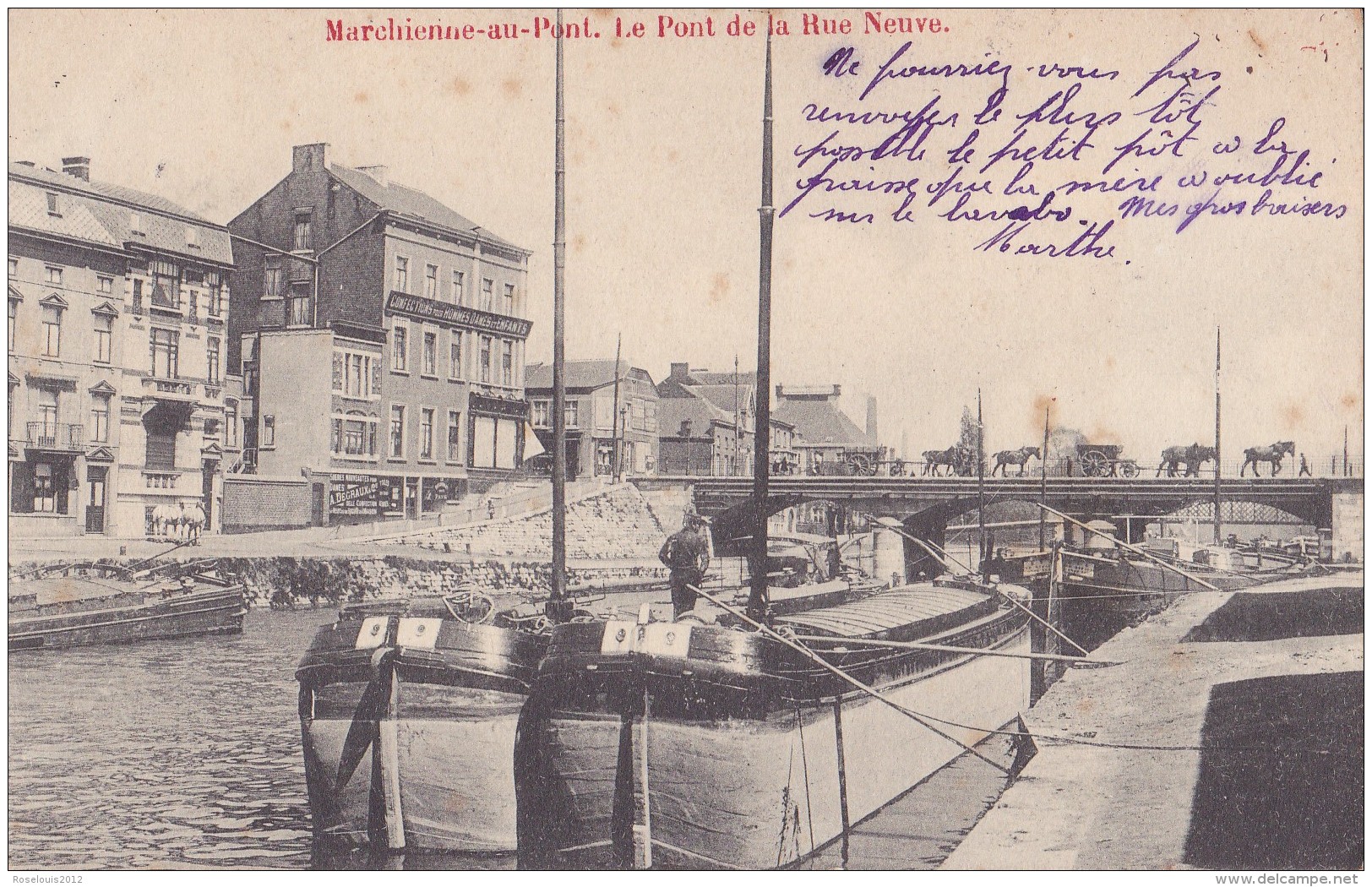 MARCHIENNE-AU-PONT : Le Pont De La Rue Neuve - Andere & Zonder Classificatie