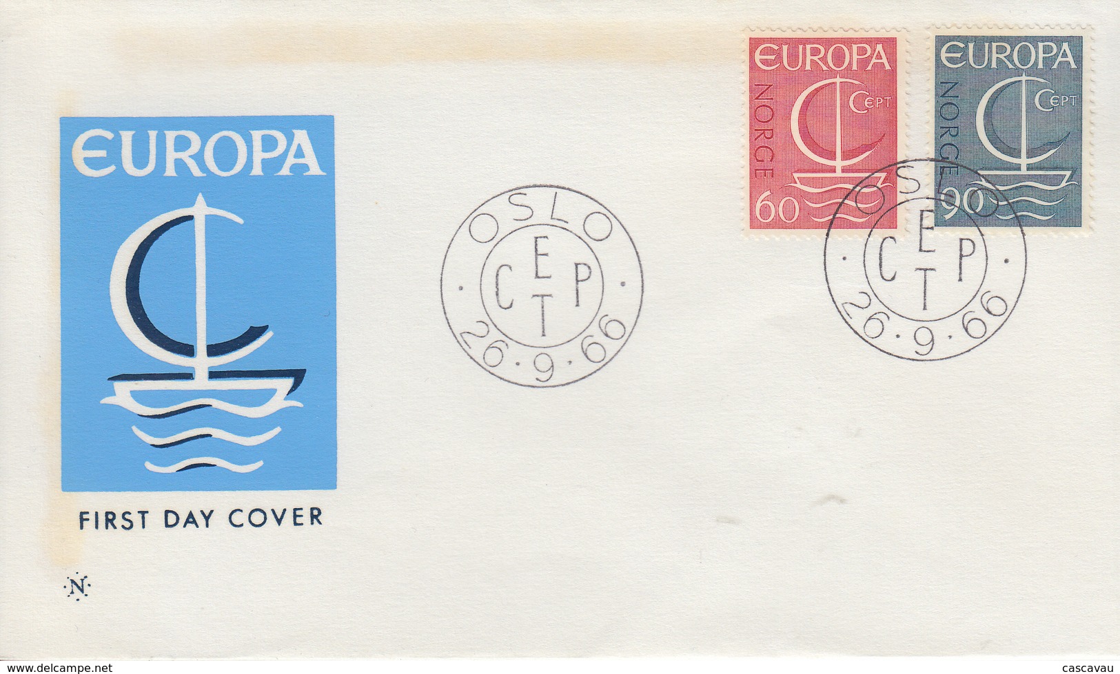 Enveloppe  FDC  1er  Jour     NORVEGE      EUROPA    1966 - 1966