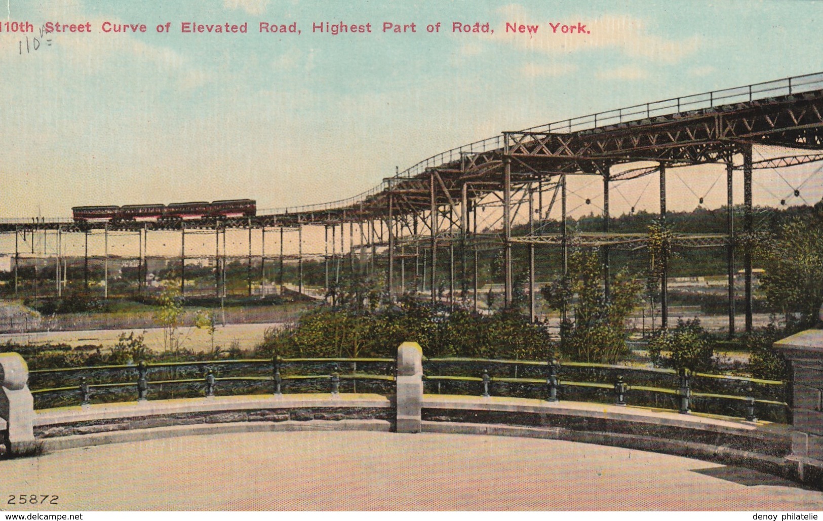 Elevated R R Curve At 110th StreetHighest Of Road New York - Trasporti