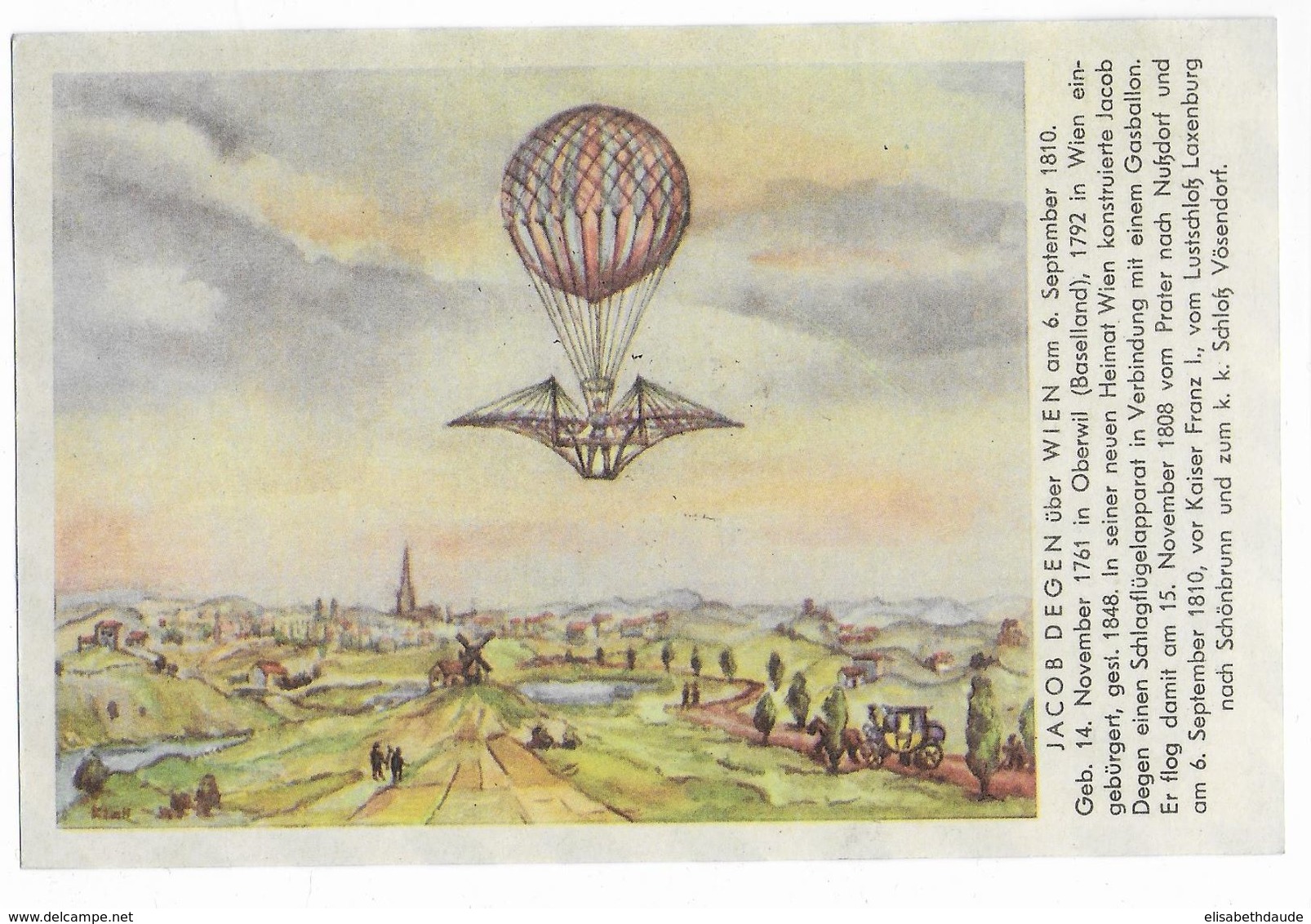 AUTRICHE - BALLONPOST PRO JUVENTUTE - 1958 - CARTE ILLUSTREE (VOIR DOS) Par BALLON De WIEN - Balloon Covers