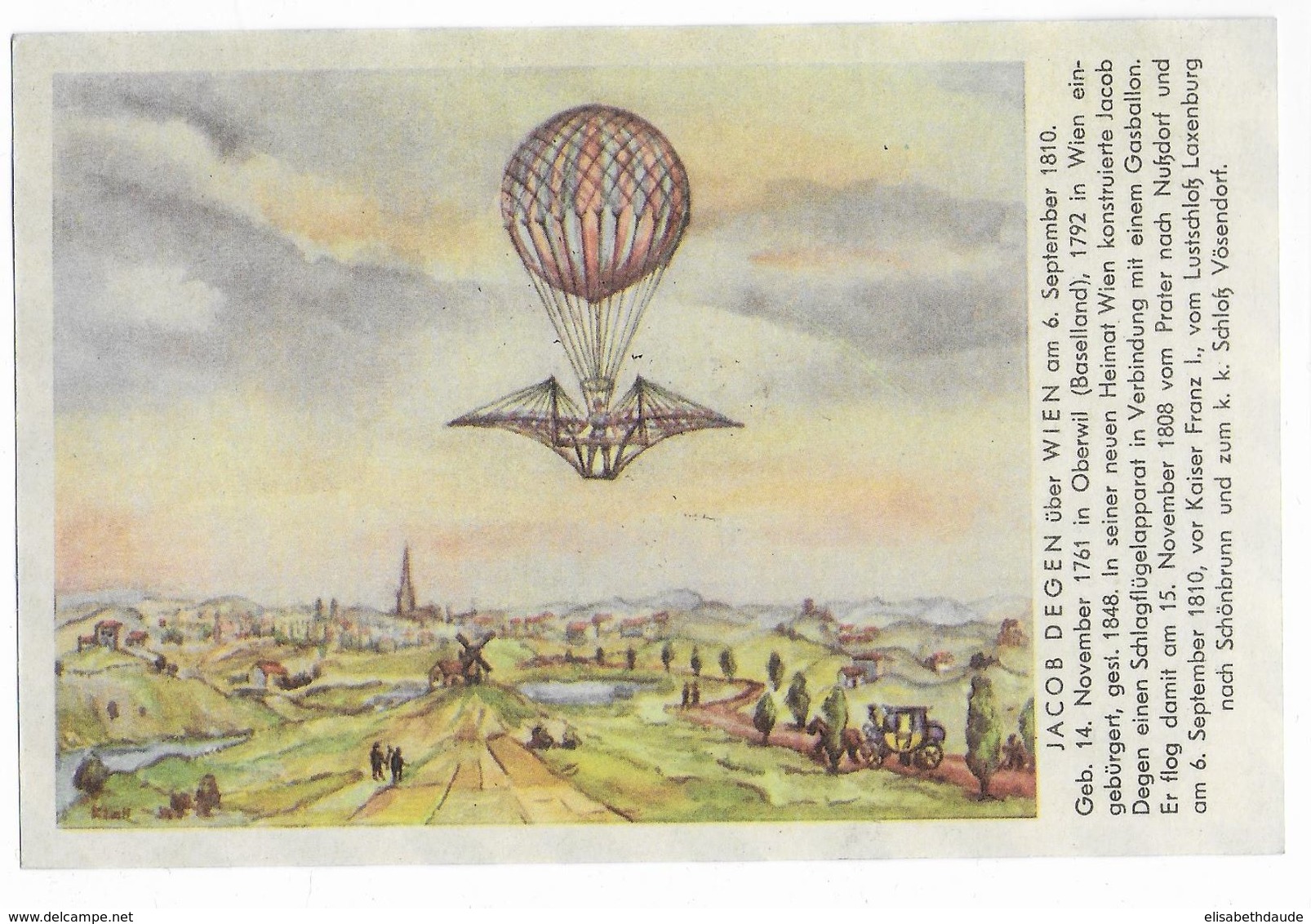 AUTRICHE - BALLONPOST PRO JUVENTUTE - 1958 - CARTE ILLUSTREE (VOIR DOS) Par BALLON De WIEN - Globos