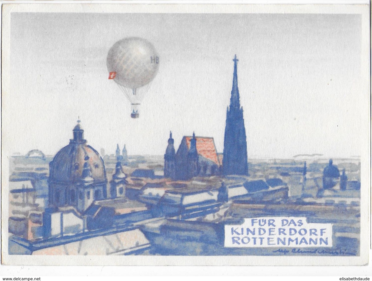 AUTRICHE - BALLONPOST PRO JUVENTUTE - 1955 - CARTE ILLUSTREE (VOIR DOS) Par BALLON De WIEN - Balloon Covers
