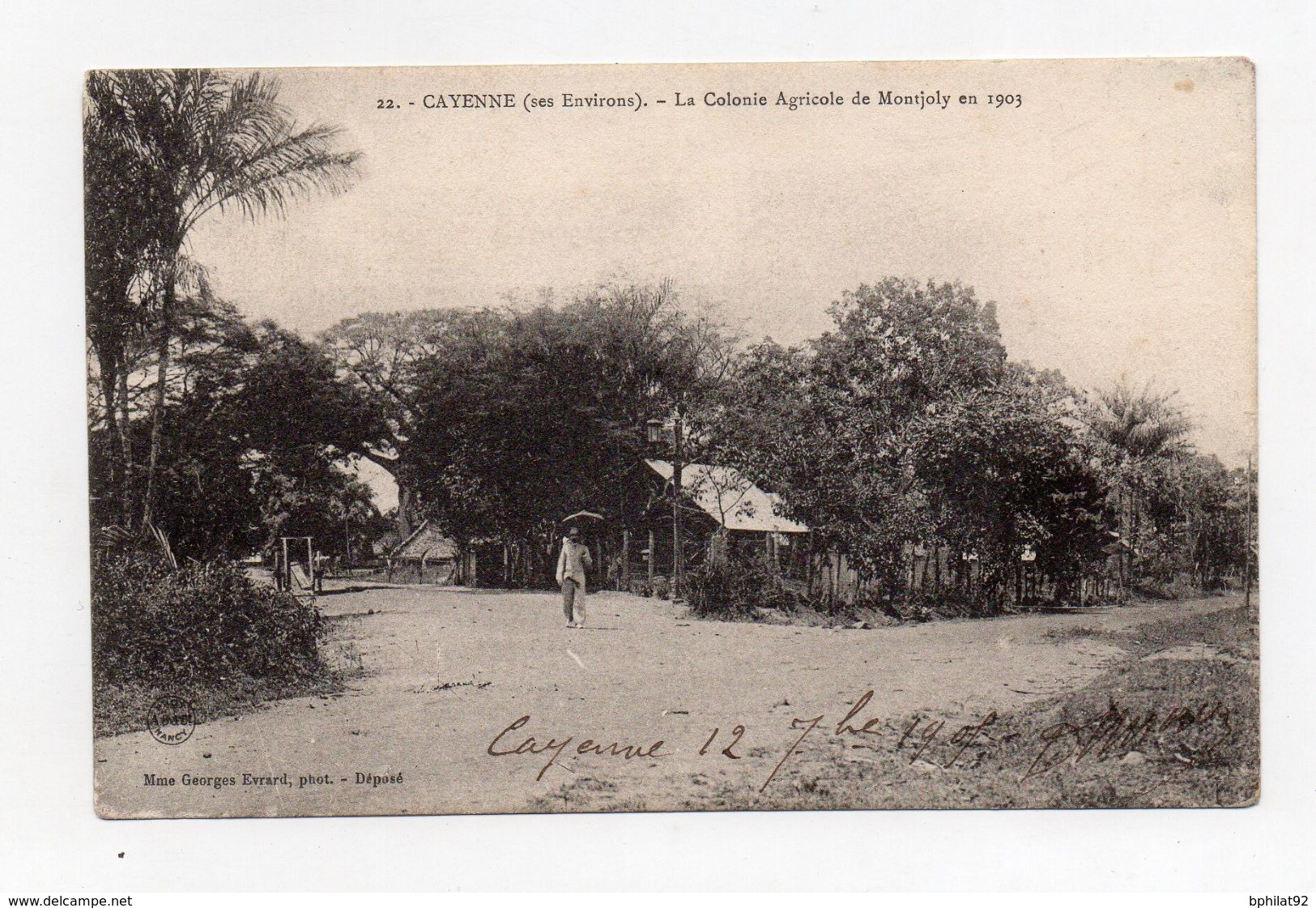 !!! PRIX FIXE : GUYANE, CPA DE CAYENNE DE 1905 POUR LA FRANCE - Cartas & Documentos