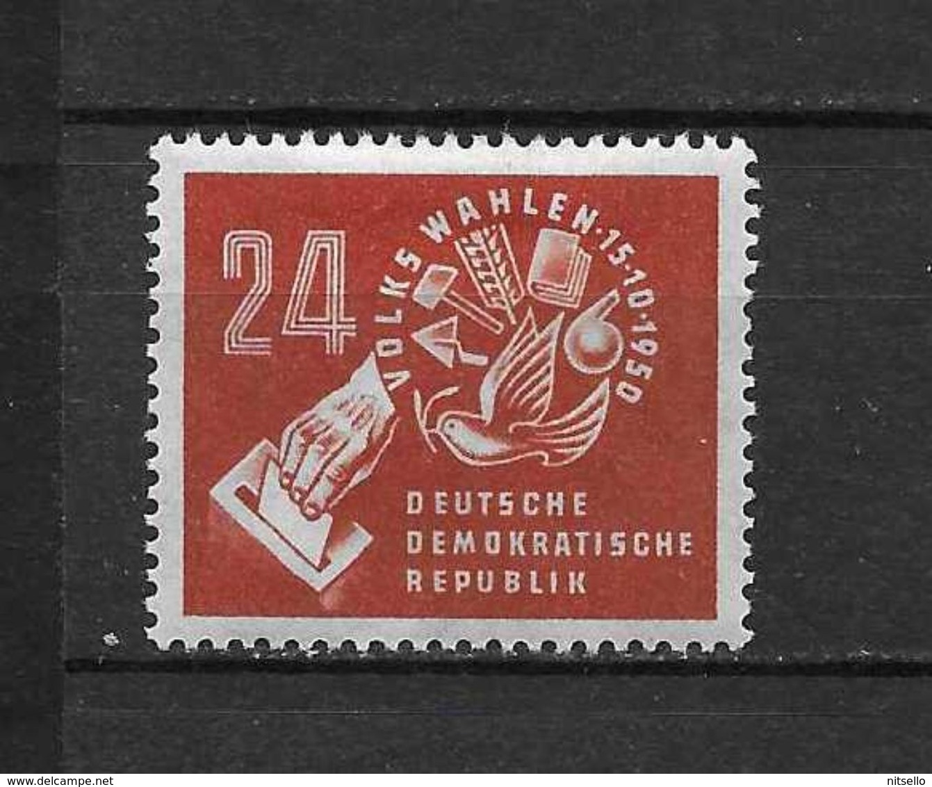 LOTE 1656  ///  (C010)  ALEMANIA ORIENTAL DDR   YVERT Nº: 27 *MH  //   CATALOG.2014/COTE: 5 € - Nuevos