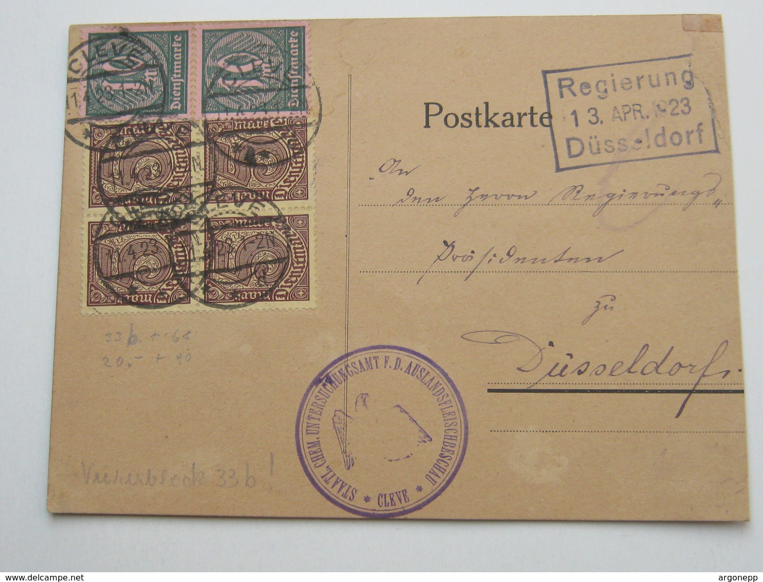 1922 , CLEVE , Klarer Stempel Auf Karte, Eckmangel - Cartas & Documentos