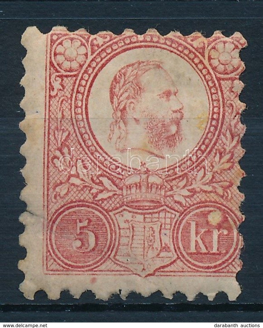 * 1871 Réznyomat 5kr (27.500) (törés, Pici Beszakadás / Crease, Small Tear) - Autres & Non Classés