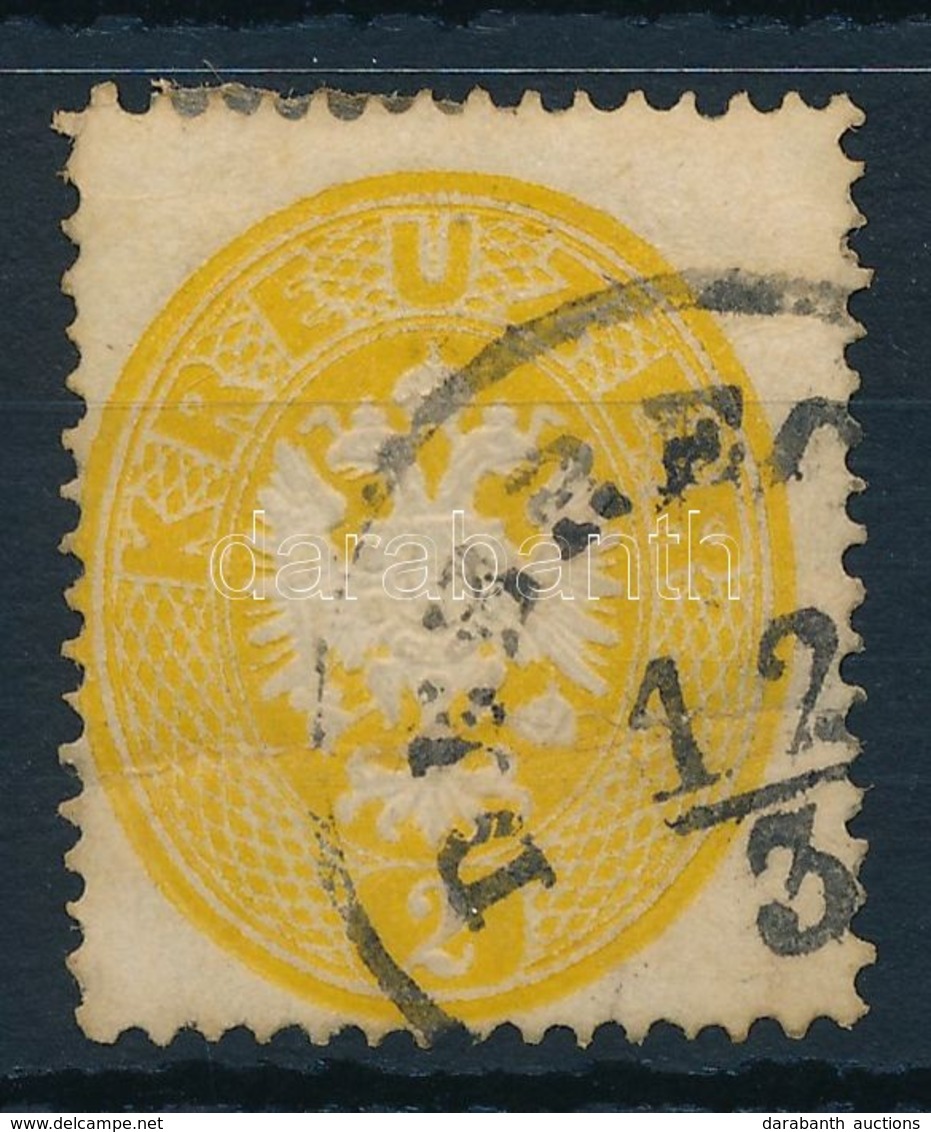 O 1863 2kr (14.500) 'DEBREC(ZIN)' (kis Törés / Crease) - Other & Unclassified