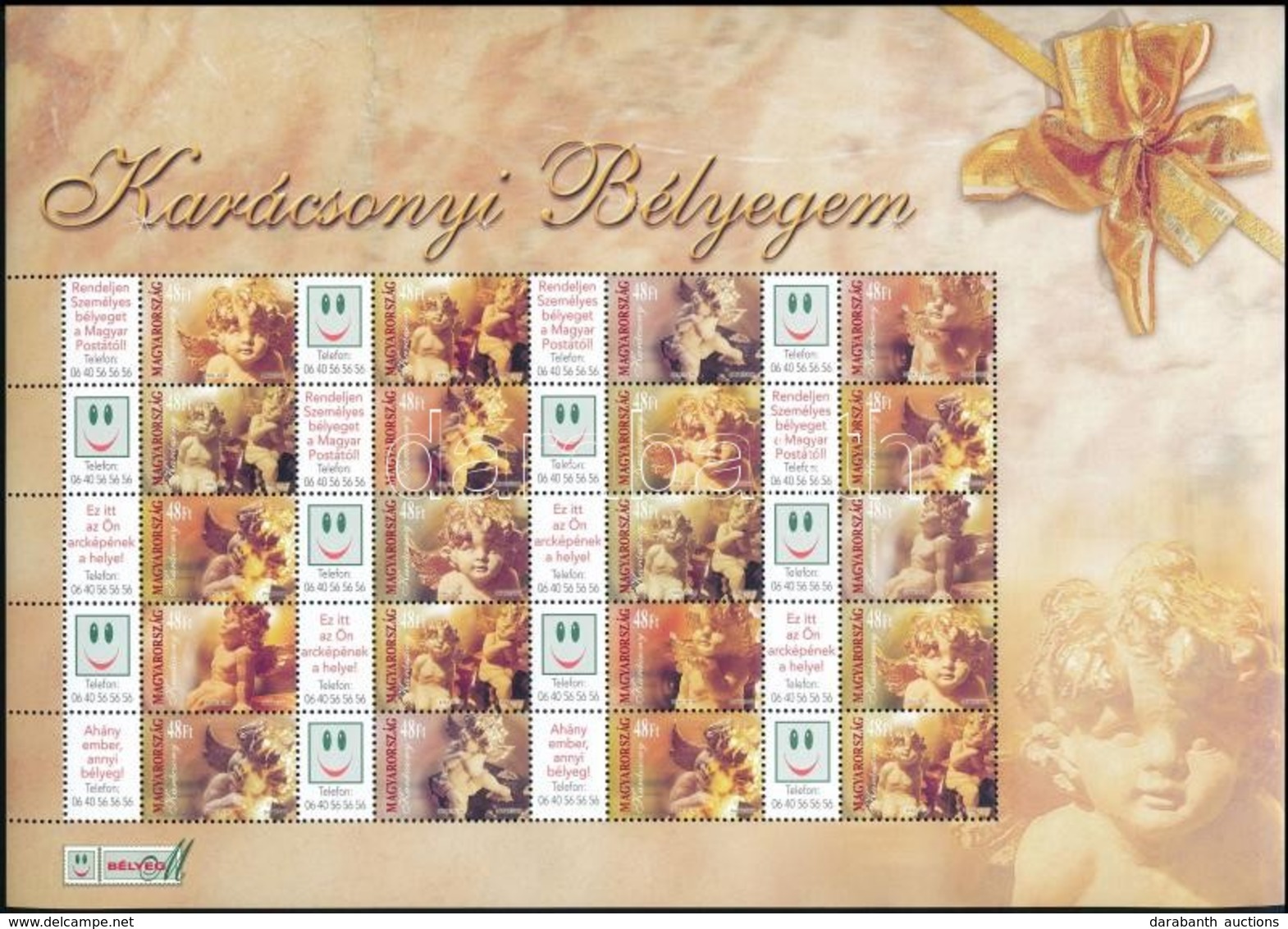 ** 2004 Karácsony Bélyegem (I.) - Angyalkák Promóciós Teljes ív Sorszám Nélkül (11.000) - Altri & Non Classificati