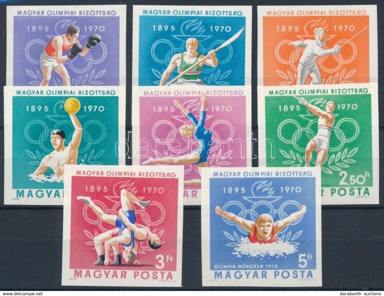 ** 1970 Magyar Olimpiai Bizottság (I.) Vágott Sor (3.500) - Altri & Non Classificati