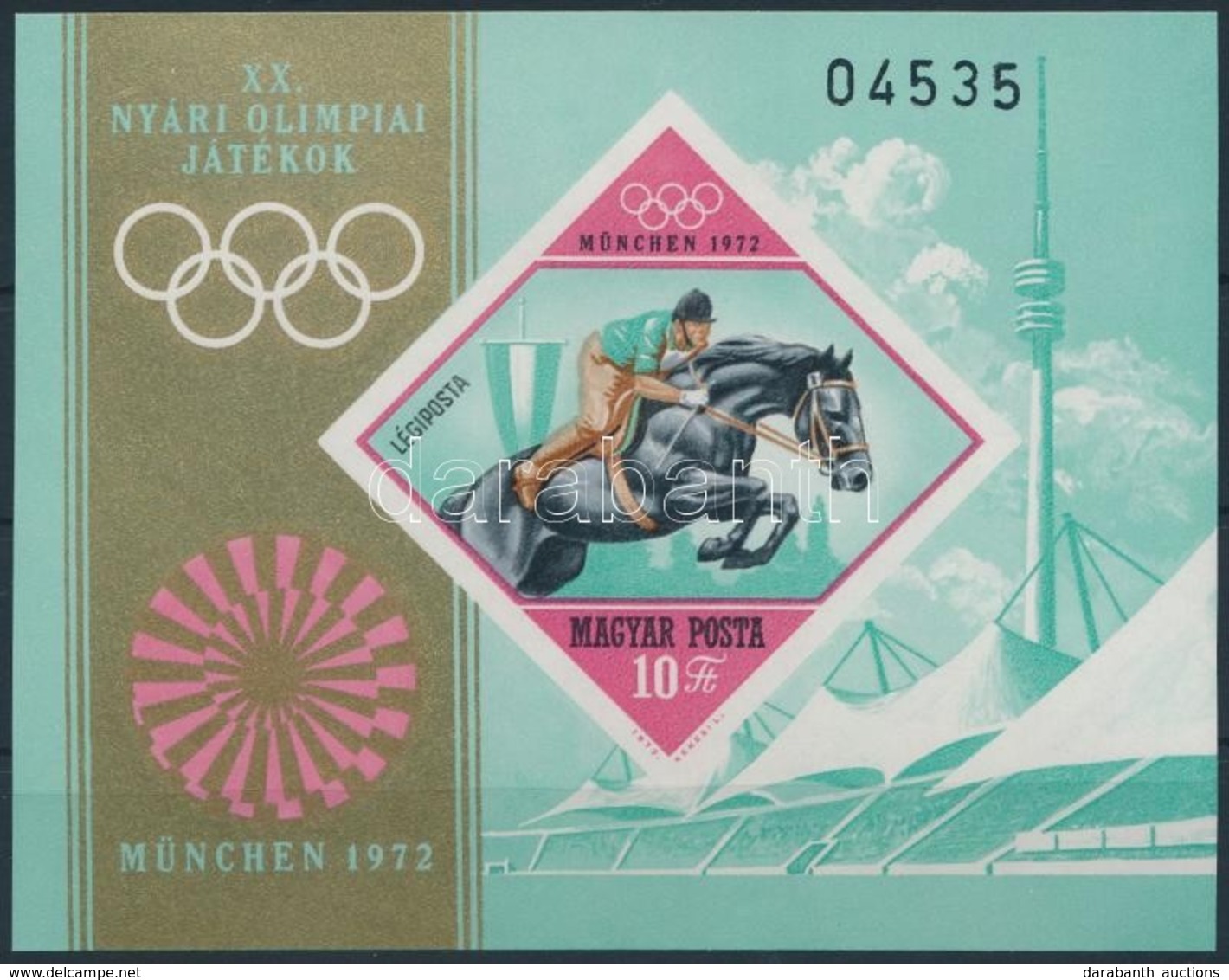 ** 1972 Olimpia (IV.) - München Vágott Blokk (4.000) - Other & Unclassified