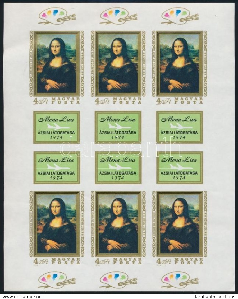 ** 1974 Mona Lisa Vágott Kisív (30.000) - Other & Unclassified