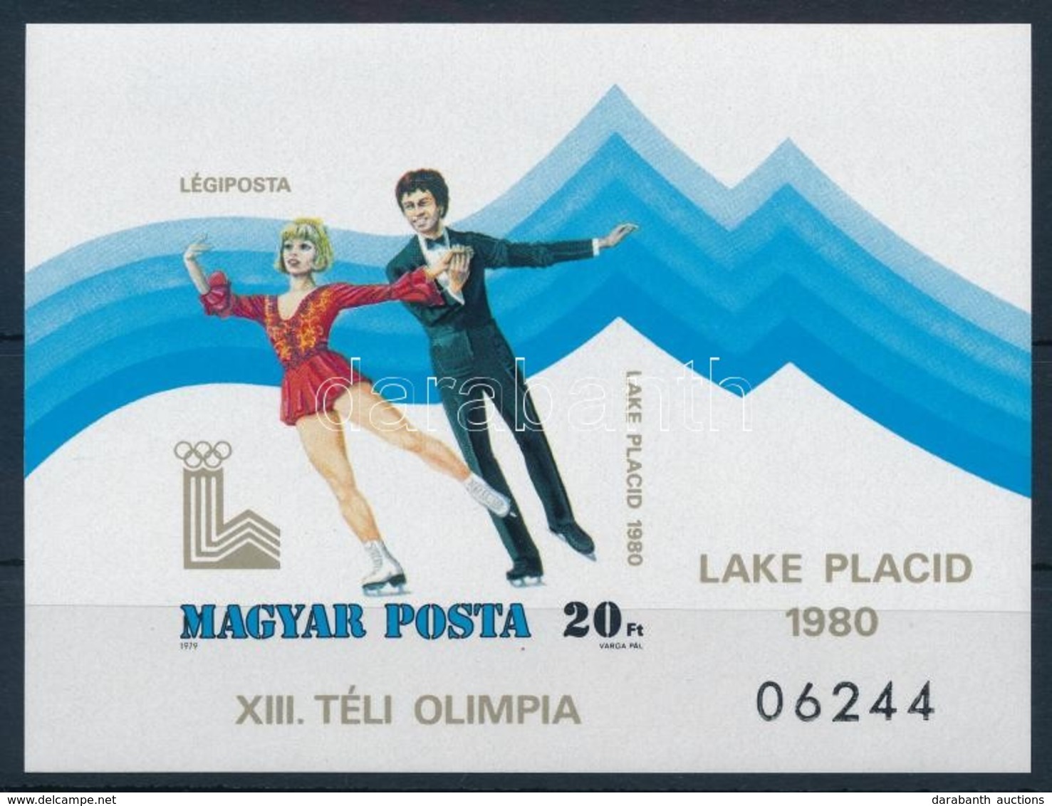 ** 1979 Téli Olimpia (VI.) - Lake Placid Vágott Blokk (5.000) - Other & Unclassified