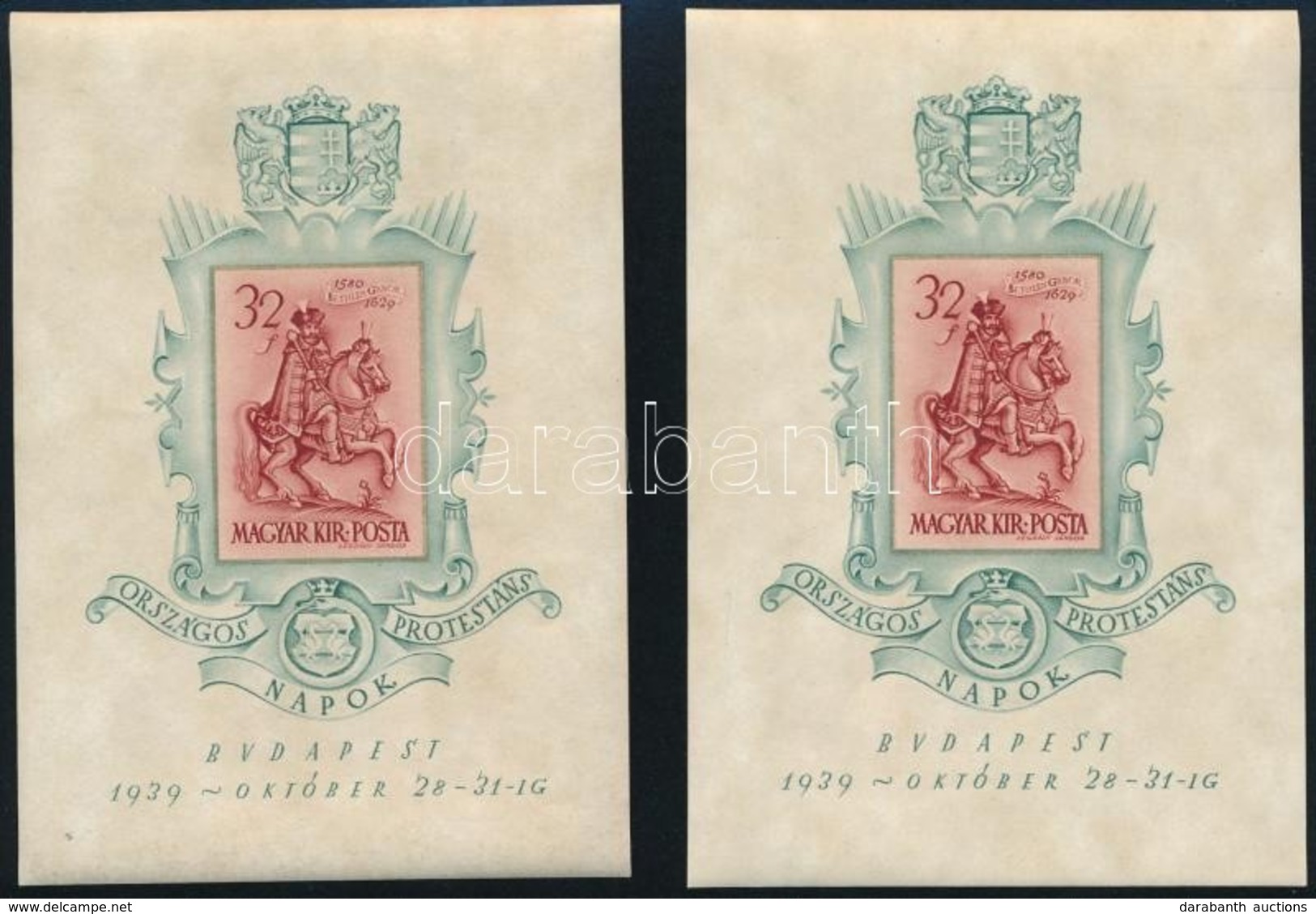 ** 1939 Bethlen 2 Db Vágott Blokk (10.000) - Other & Unclassified