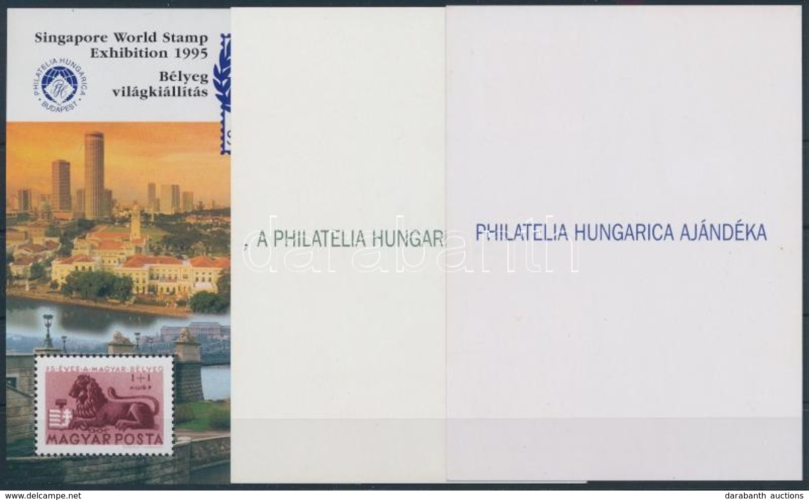 ** 1995/5 Singapore 95' 3 Db Emlékív, Benne Két Ajándék (10.000) - Other & Unclassified