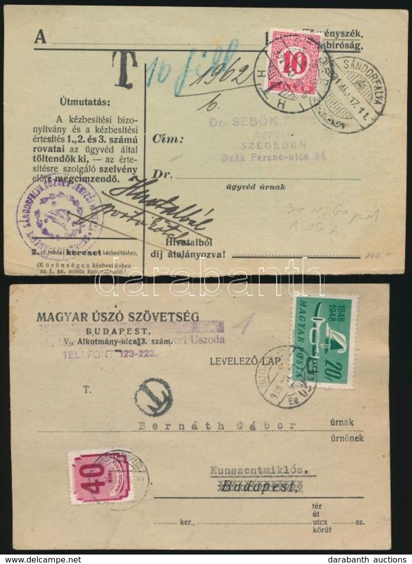 1931-1989 5 Db Portózott Küldemény - Other & Unclassified