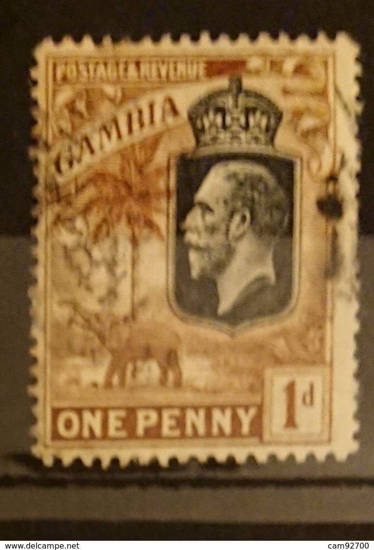 Gambie - 1922  1d Georges V Elephant Oblitéré - Gambia (...-1964)