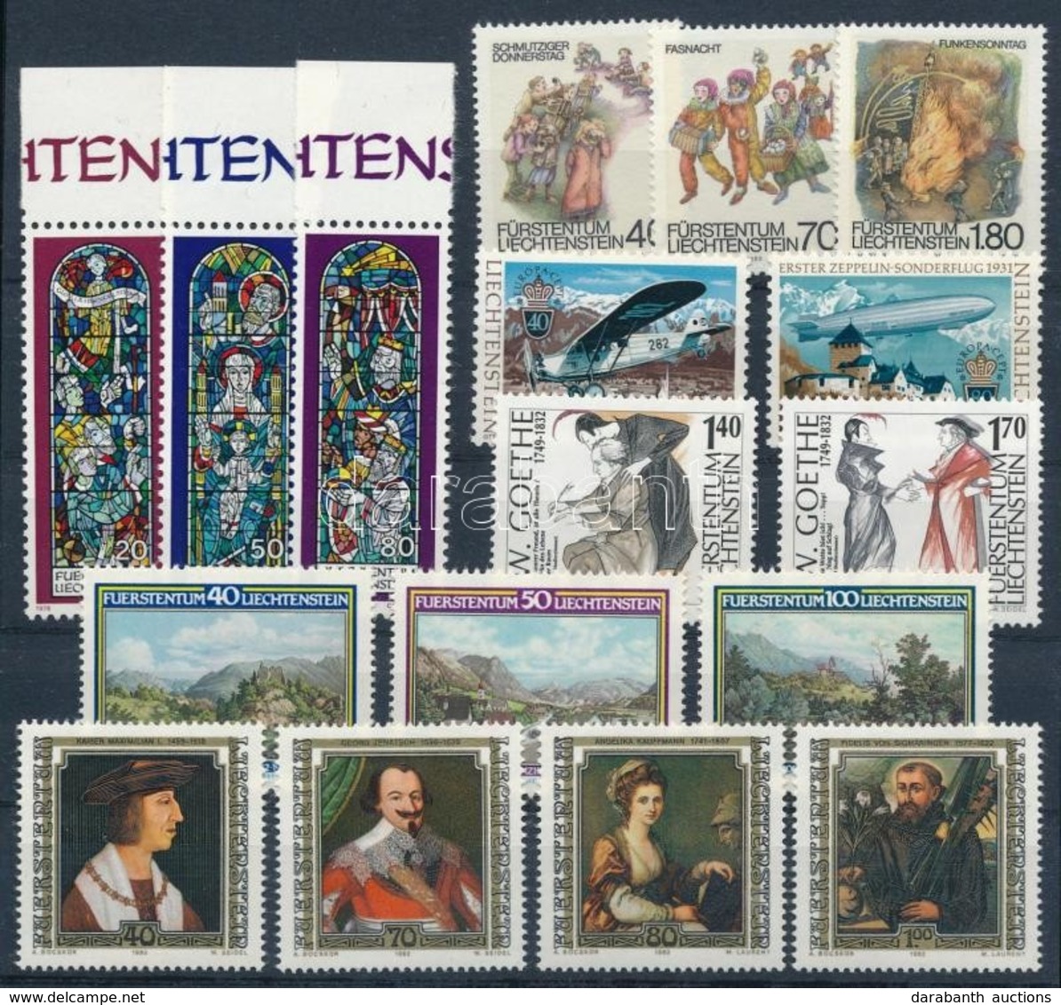 ** Liechtenstein 1979-1999 6 Db Sor + Az Egyik Sor 4 CM-en - Other & Unclassified