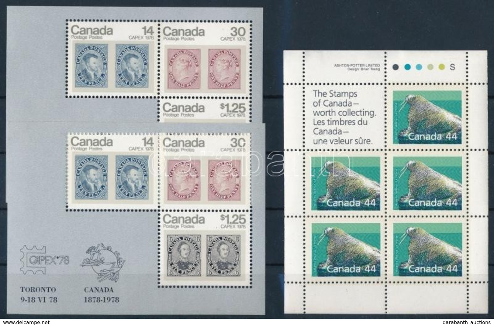 ** Kanada 1978-1989 5 Db Blokk 2 Stecklapon (Mi EUR 32,5) - Other & Unclassified