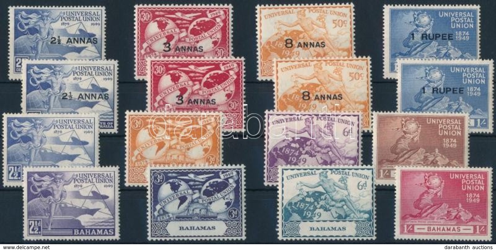 ** 1949 75 éves Az UPU 4 Klf Sor - Altri & Non Classificati