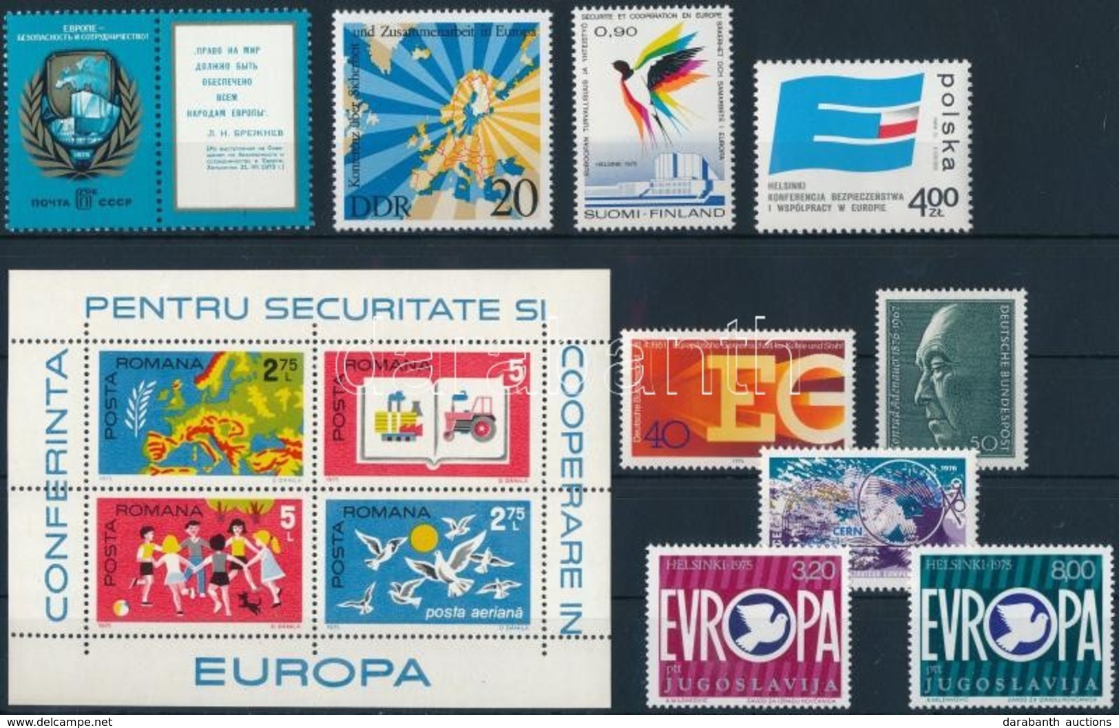 ** Europa Motívum 1974-1975 1 Sor + 4 Blokk + 2 Kisív + 7 Db Klf önálló érték 3 Stecklapon - Altri & Non Classificati