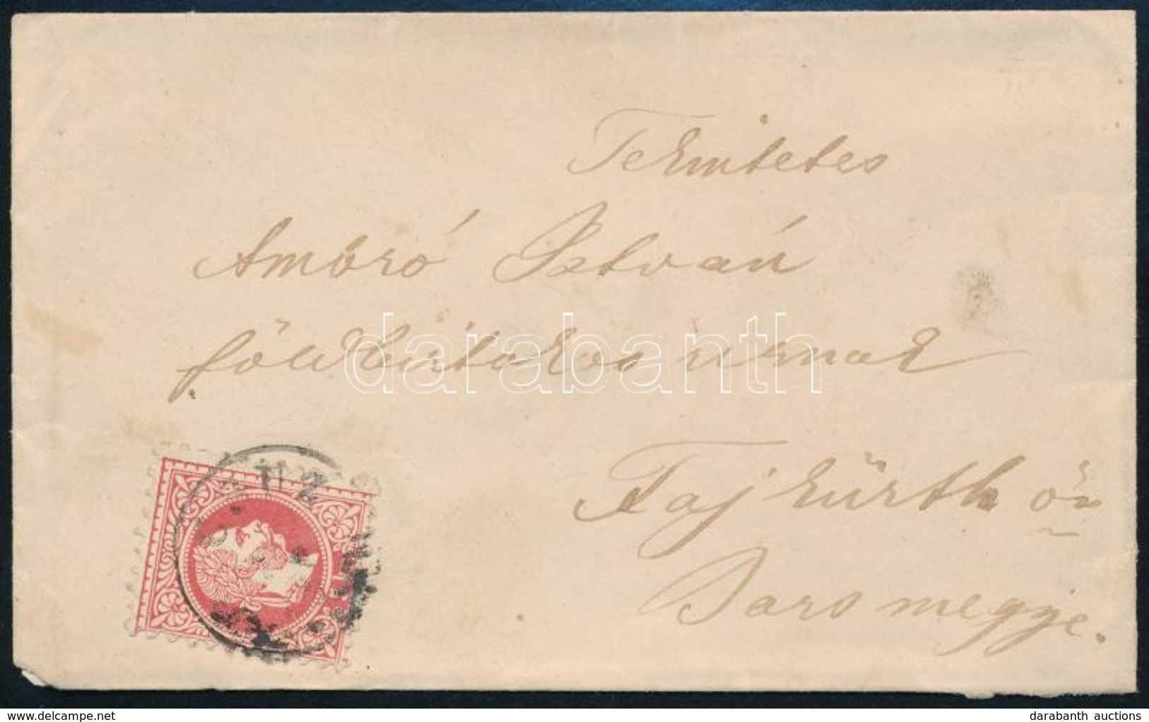 1870 5kr Levélen 'CSUZ' - 'KOLTHA' - Fajkürth - Autres & Non Classés