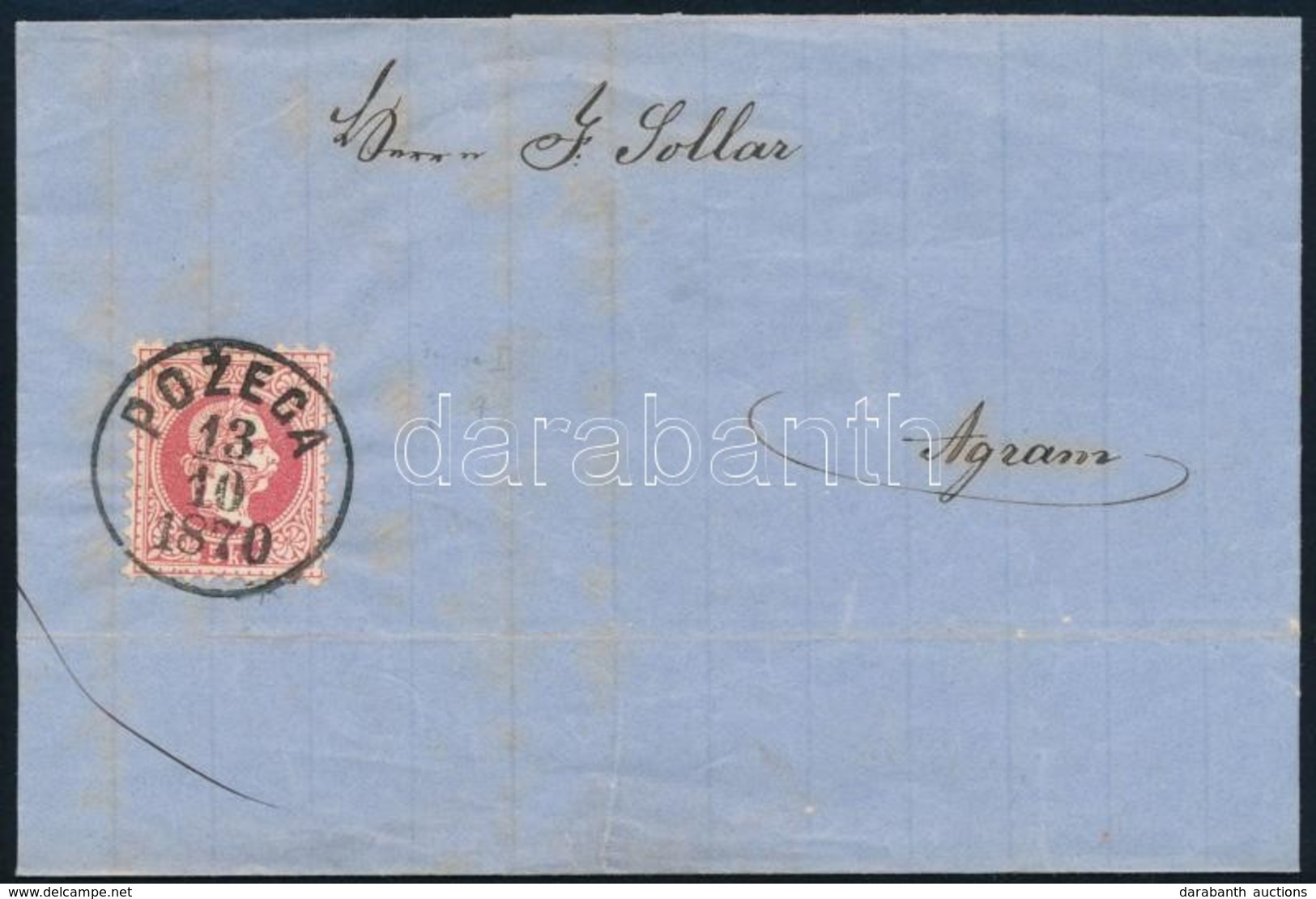 1870 5kr Levélen 'POZEGA' - Agram - Other & Unclassified