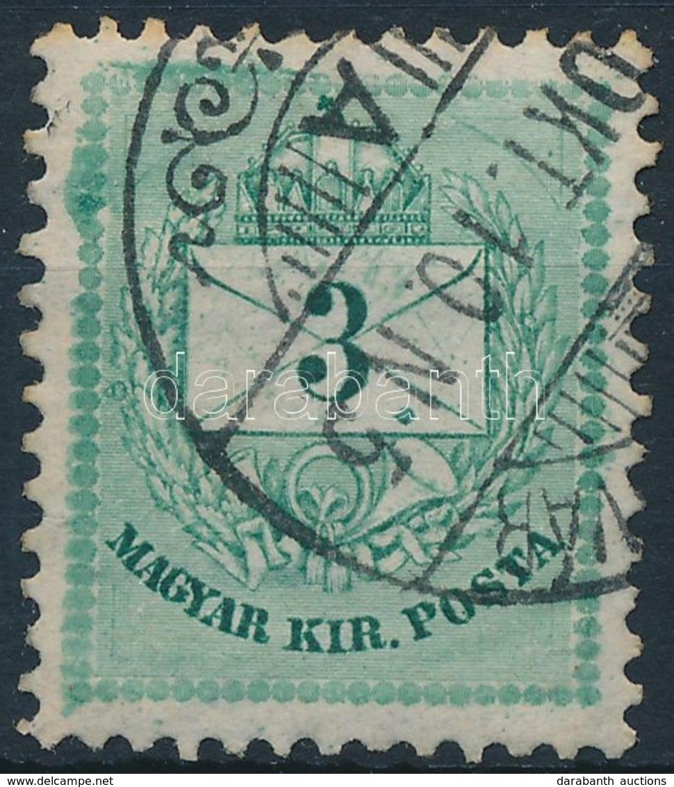 O 1881 3kr, Festékfoltok - Altri & Non Classificati