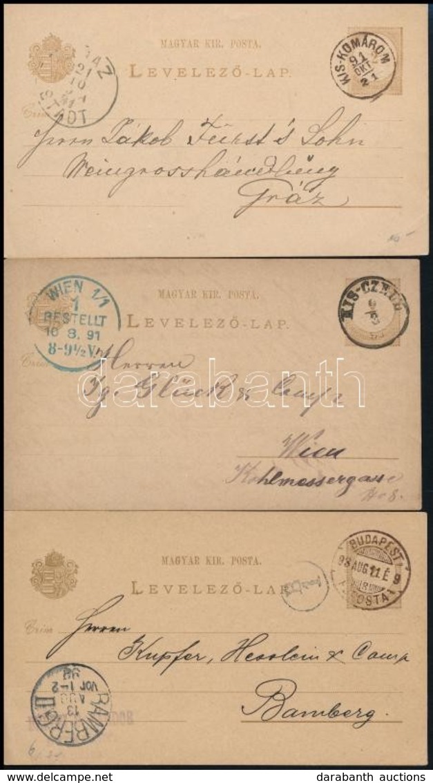 1882 3 Db 2kr Díjjegyes Levelezőlap, Szép Bélyegzések Si 13 - Other & Unclassified