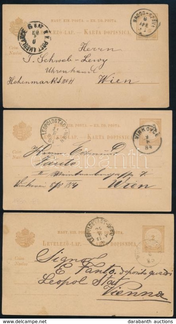 1882 3 Db 2kr Kétnyelvű Díjjegyes Levelezőlap / 3 Pcs 2kr  Bilingual PS-cards - Other & Unclassified