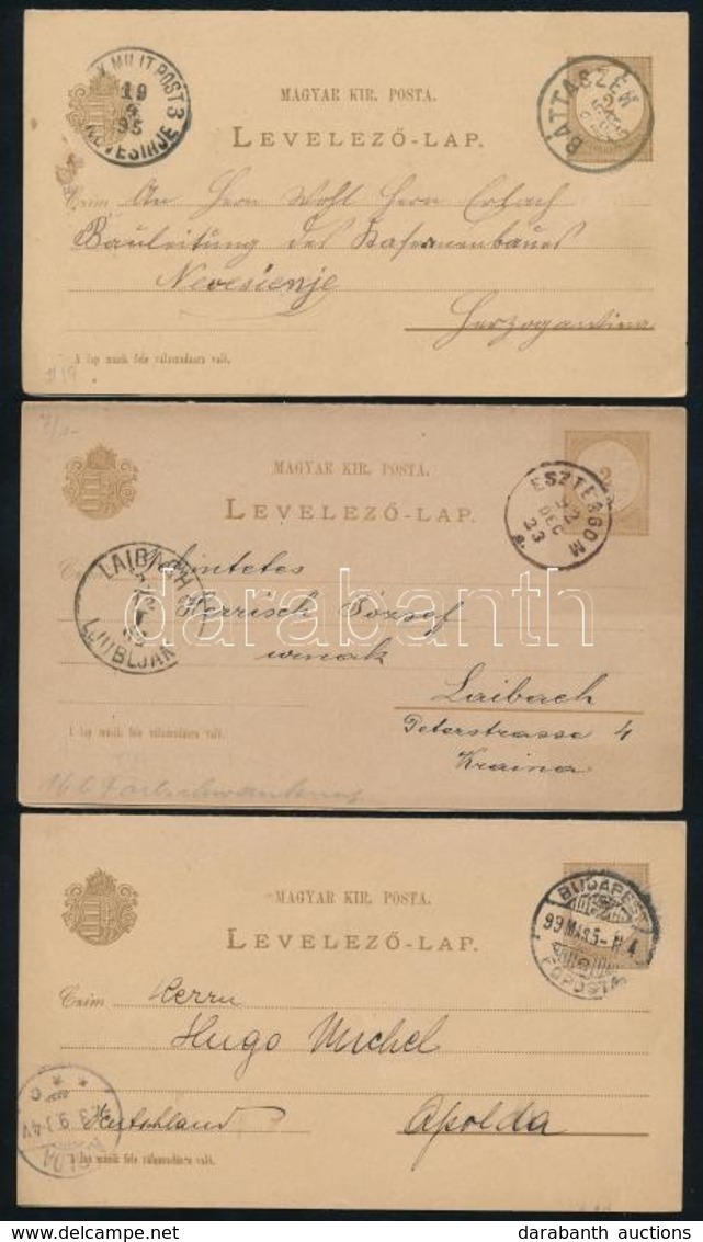 1882 3 Db 2+2kr Válaszos Díjjegyes Levelezőlap, Szép állapotban! / 2+2kr PS-reply Cards In Good Condition - Other & Unclassified