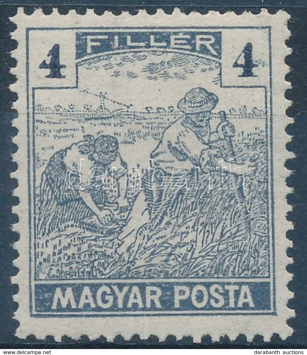 ** 1919 Magyar Posta 4f, A Bal Oldali értékszám Hiányos - Sonstige & Ohne Zuordnung