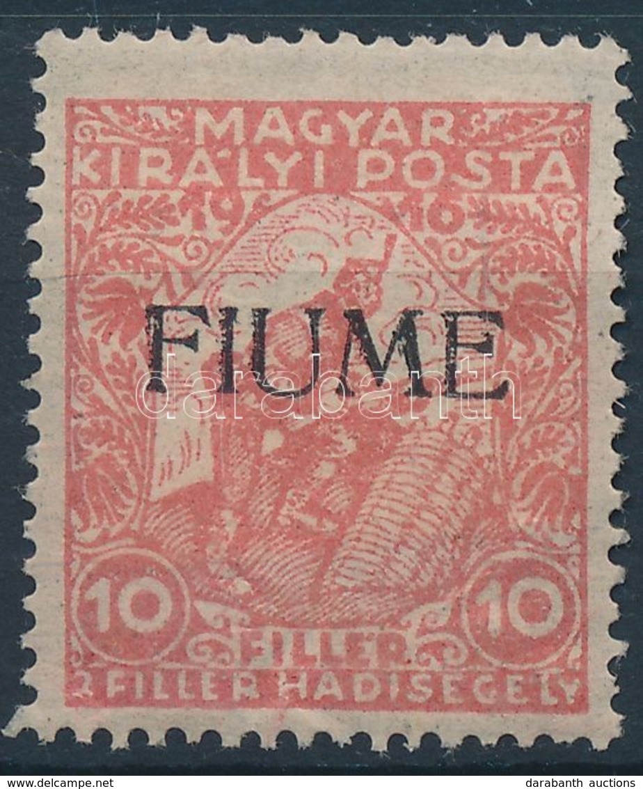 * Fiume 1918 Hadisegély III. 10f Kézi Felülnyomással (30.000) / Mi 3 With Manual Overprint. Signed: Bodor - Other & Unclassified