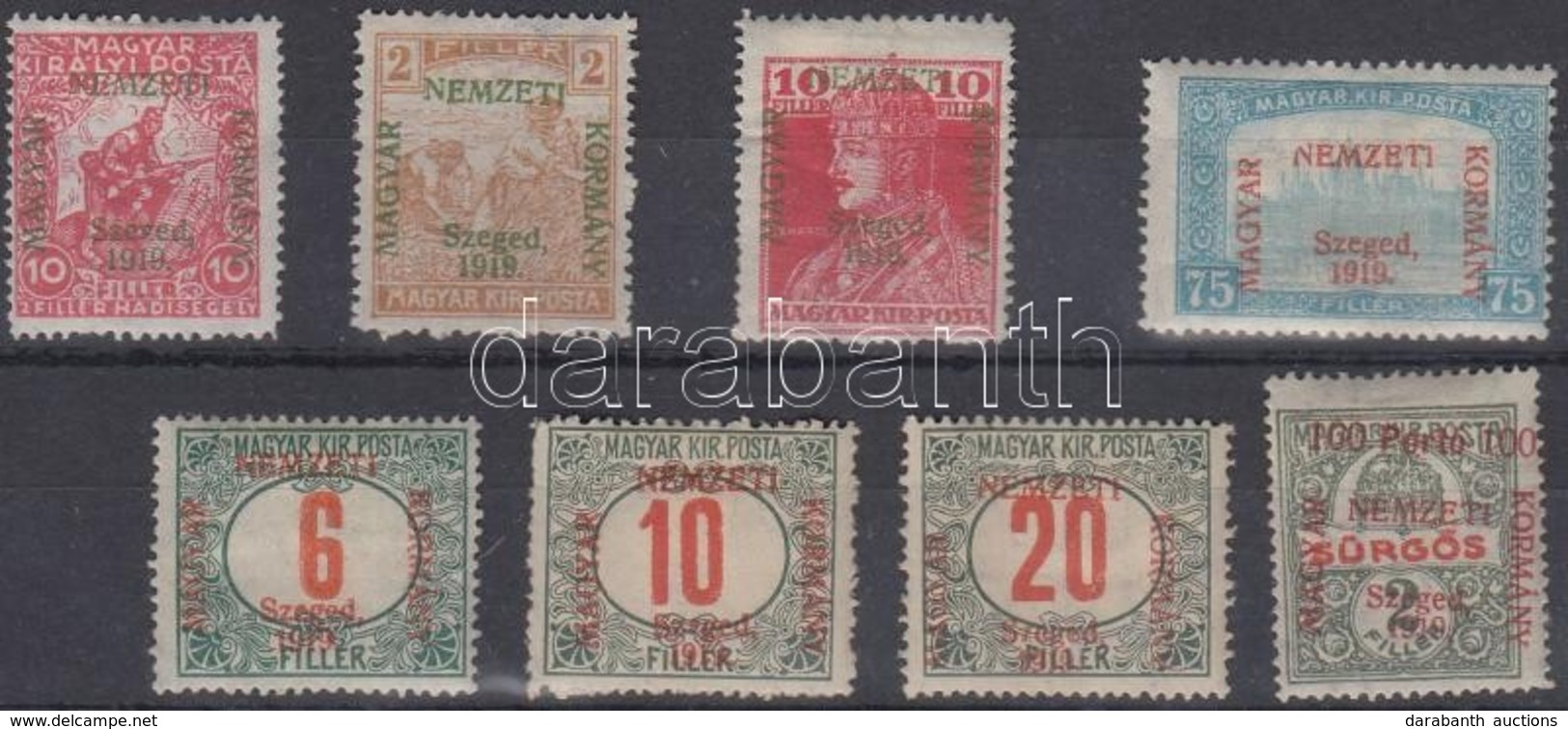 (*) * Szeged 8 Klf Bélyeg  (28.700) / 8 Different Stamps. Signed: Bodor - Altri & Non Classificati