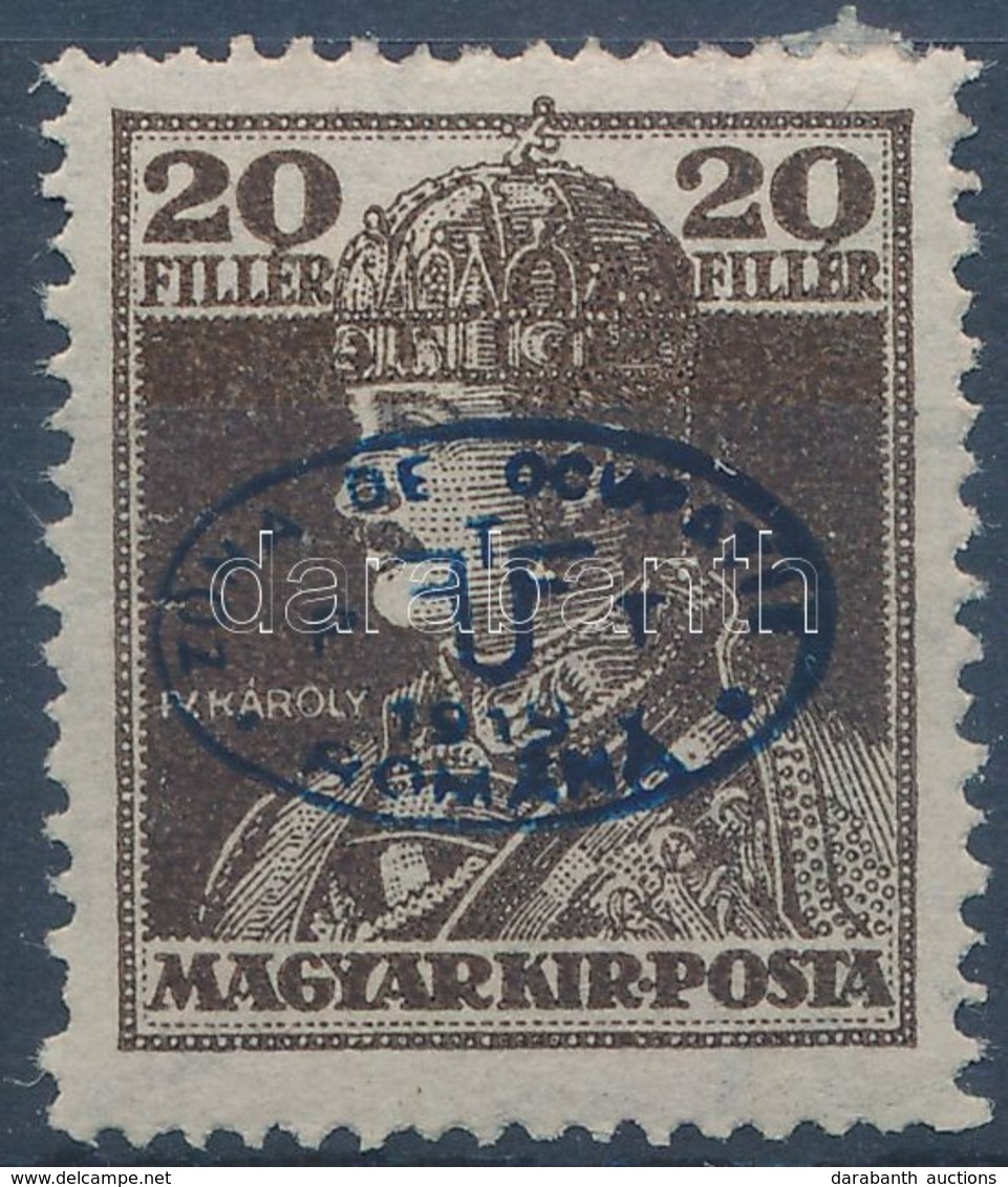 * Debrecen I. 1919 Károly 20f Kék Felülnyomással Garancia Nélkül (**25.000) - Other & Unclassified